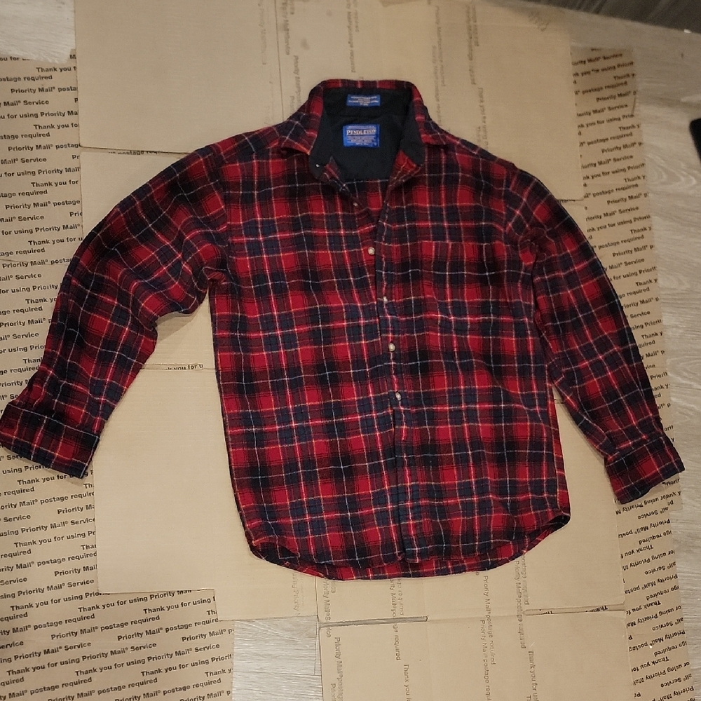 Pendleton Red and Black Plaid Men's Shirt